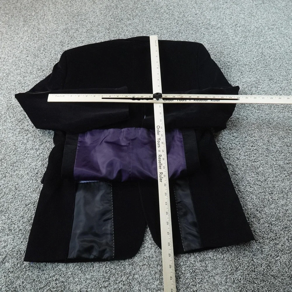 Tommy Hilfiger Blazer Mens 40 Black Corduroy Elbow Patch Sport‎ Coat Suit Jacket